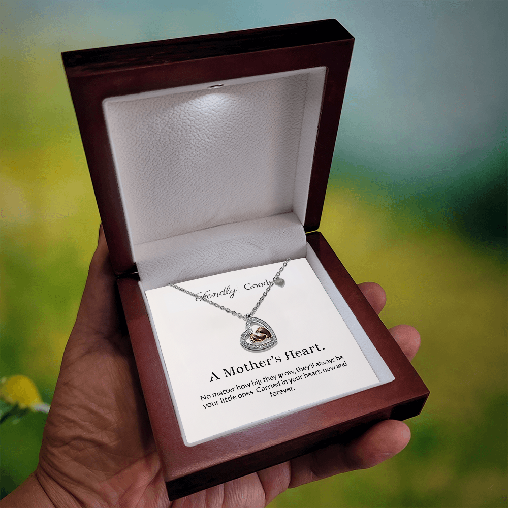 Baby Feet Heart Necklace for Mom